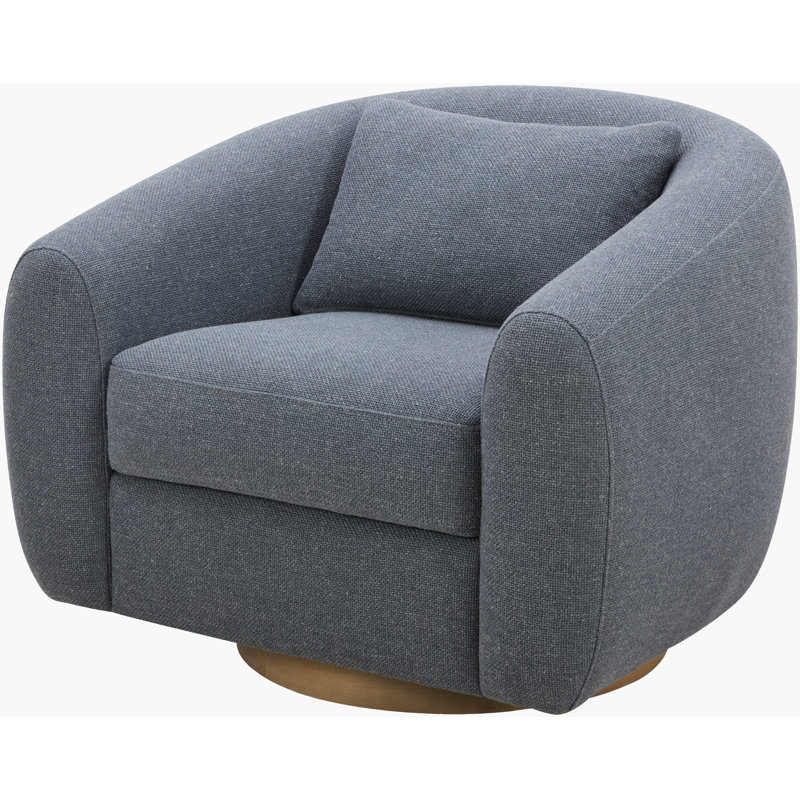Becki Owens x Surya Loma Swivel Chair, Blue