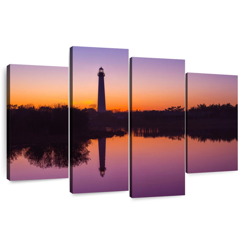 Aletra Cape May Lighthouse Silhouette, 22" H x 36" W
