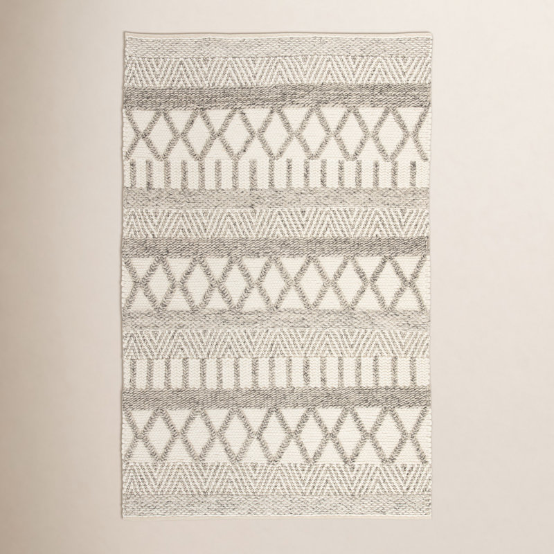 Gayle Wool Geometric Indoor Rug, Rectangle 5' x 8'