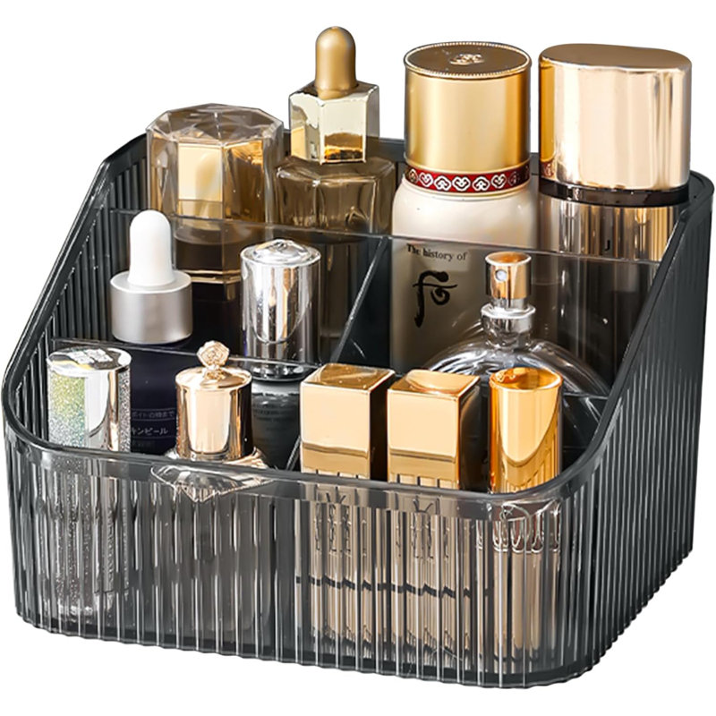 Acrylic Makeup Organiser, Grey-5 Grid