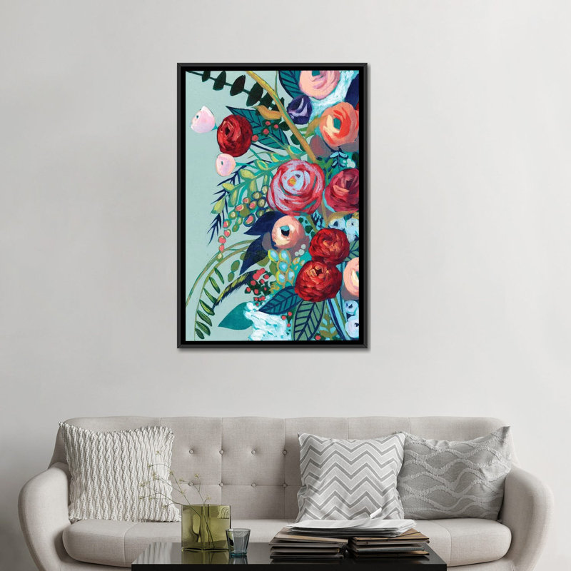 «Lyrical Array II» par Grace Popp - Estampe numérique sur toile tendue avec châssis, Toile avec cadre noir, Pas de tapis
