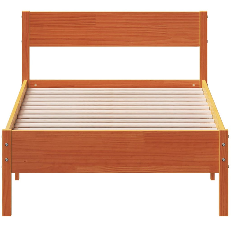 Anthoine Solid Wood Bed, White, Small Single (2'6)