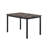 Black + Rectangular + Metal + Dining table