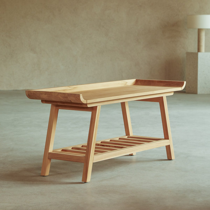 Pampa 110cm Solid Wood Console Table, 50cm H x 110cm W x 40cm D, Natural Wood