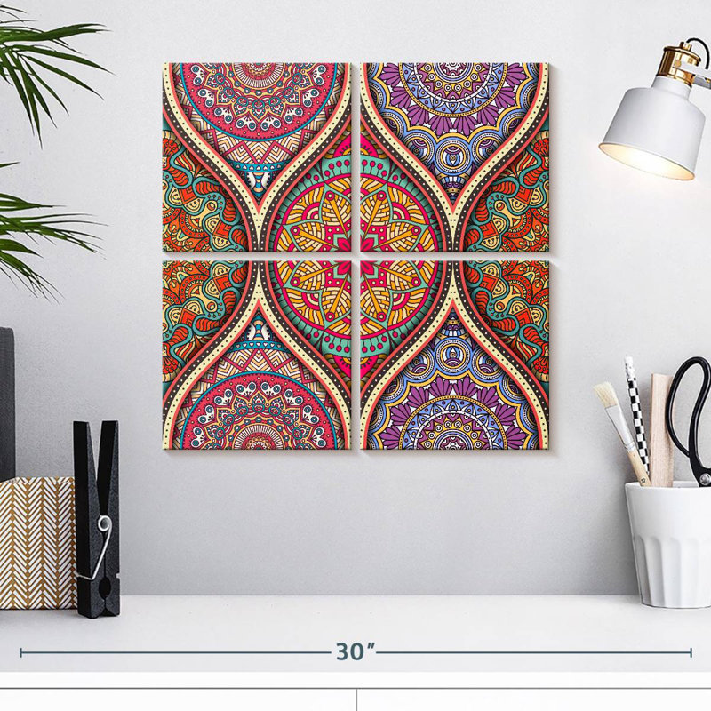 Ornement floral Kerner, H 18 po x l 18 po