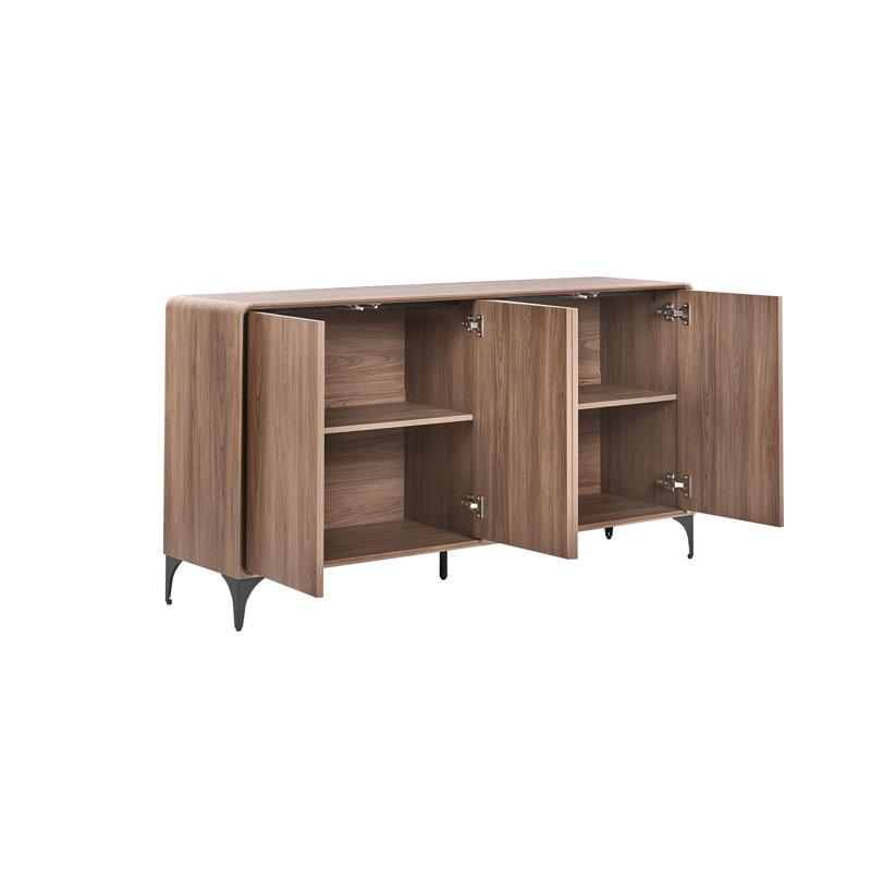 4 Door Sideboard COWELL Dark Brown
