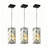 4 Inch Crystal Pendant Light 3 Pack Adjustable Hanging Ceiling Lamp-1824364674