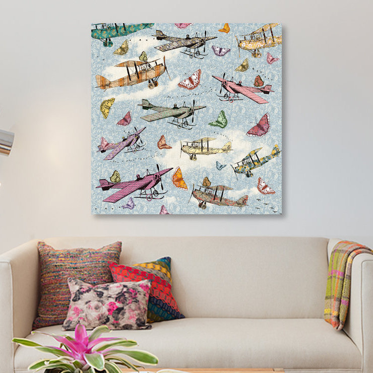 «Vintage Sky», impression sur toile, H 12 po x l 12 po x P 0,75 po, Toile tendue, Pas de tapis