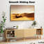 Fluted TV Stand With Storage For Living Room, Oak