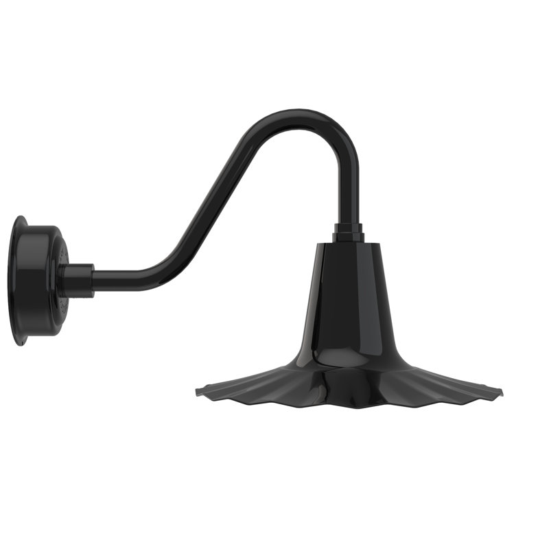Iris LED Wall Light, Black, 7.5" H x 16" W x 16" D