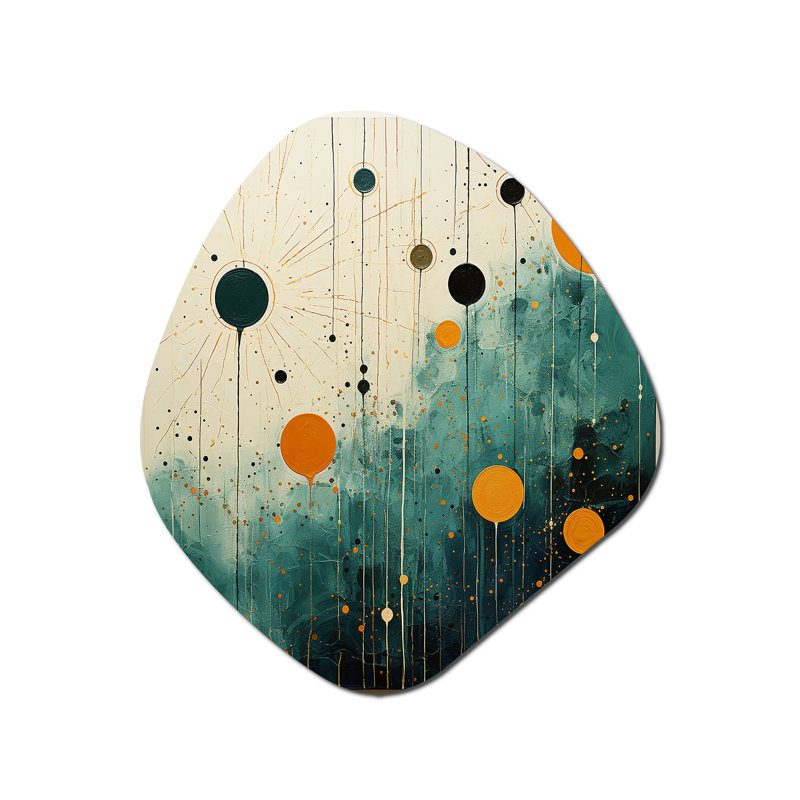 Art mural coloré en forme de Mid Century Minimalist Oasis III, impression d'art asymétrique moderne, H 28 po x l 25 po