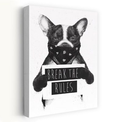 Rebelle bouledogue français contemporain, impression d'art mural