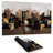 Brown abstract cityscape - 14.00"x24.25" Desk mat