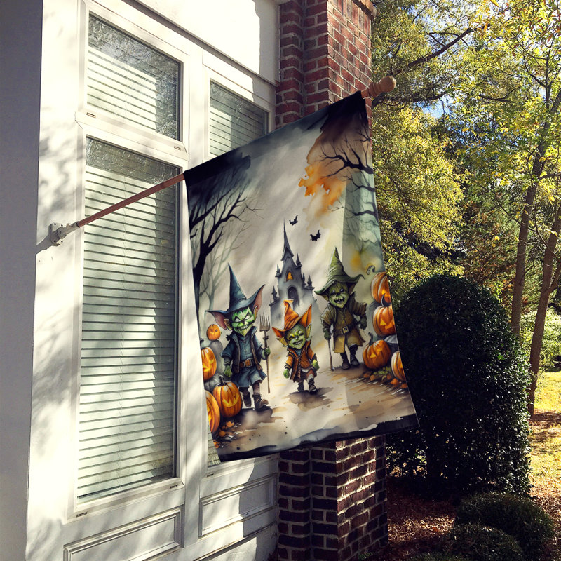 Drapeau de maison d'Halloween gobelins effrayant