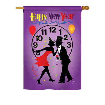 Drapeau de maison en polyester Asoghig New Year