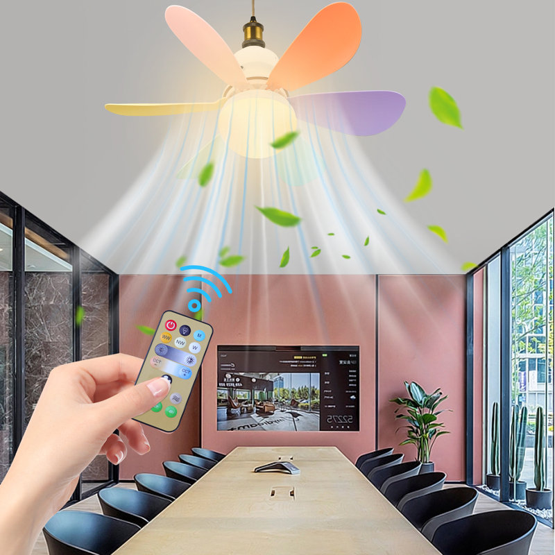 Biyori Ceiling Fan with Light 3-Speed Brushless Motor Remote Control Chandelier Fans, Multicolor