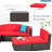 6 Piece Wicker / Rattan Outdoor Sectional Seating Group with Cushions-109309896