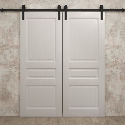Porte de grange double moderne | Ego 5012 | Ensemble de rails | Portes intérieures solides