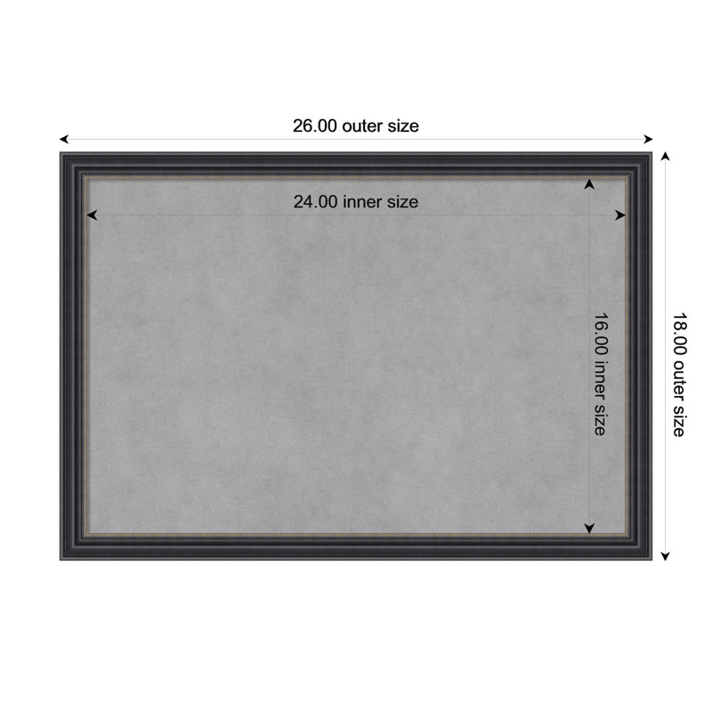 Tableau magnétique magnétique en métal, H 18 po x l 26 po