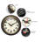 Modern Contemporary Round Plastic Wall Clock 10 Inches - Black and Bronze
