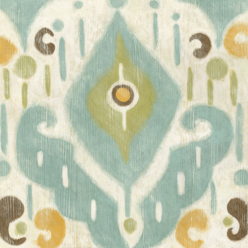 Serene Ikat II - Wrapped Canvas Painting, 30cm H x 30cm W x 3.8cm D