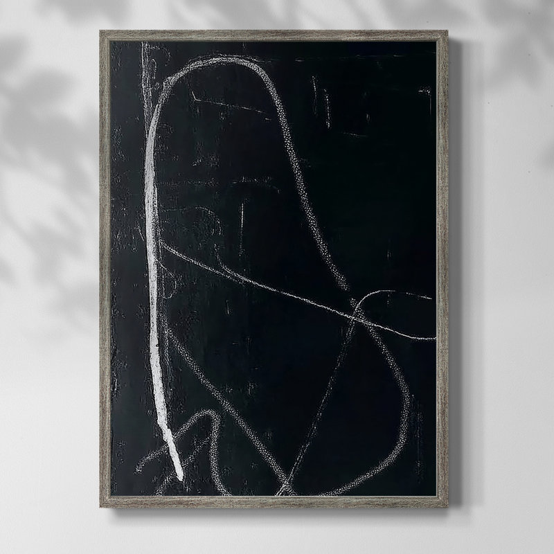 Série ABSTRACT DCxxxv, reproduction encadrée - bois massif, H 11 po x l 9 po