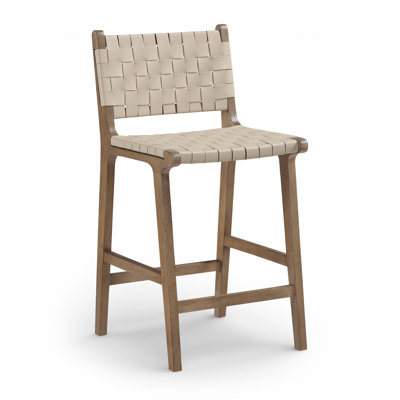 Tabouret de comptoir rembourré en cuir Entwine