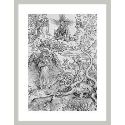 Scène apocalyptique de l'Apocalypse ou «The Revelations of St. John the Divine» par Albrecht Dürer, impression giclée sur cadre
