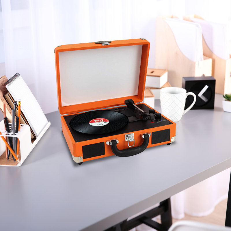 Portable 78 - Speed Turntable Decorative Record Player with Bluetooth