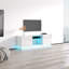 Meuble télé 70 po avec éclairage DEL, finition ultrabrillante, rangement multimédia Orduna-527175863