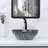 Davivy 13.2'' Marbling Black Oval Vessel Bathroom Sink with Pop Up Drain