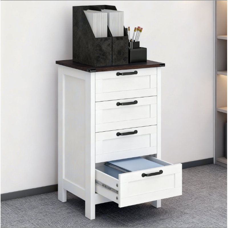 Classeur de style moderne avec 3 tiroirs, armoire de rangement pour bureau A4, pour la maison et le bureau