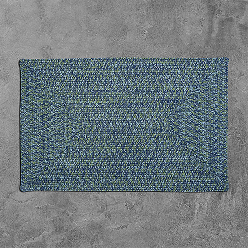 Tapis réversible intérieur / extérieur Ashiah - Deepsea, Rectangle 8 pi x 10 pi