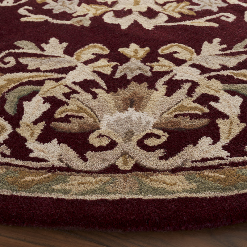 Tapis oriental en laine touffeté à la main Balthrop, Rond 6 pi