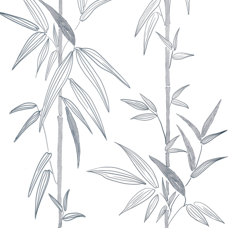 Rouleau de papier peint auto-adhésif Burline Bamboo, 17.3" x 393.6"