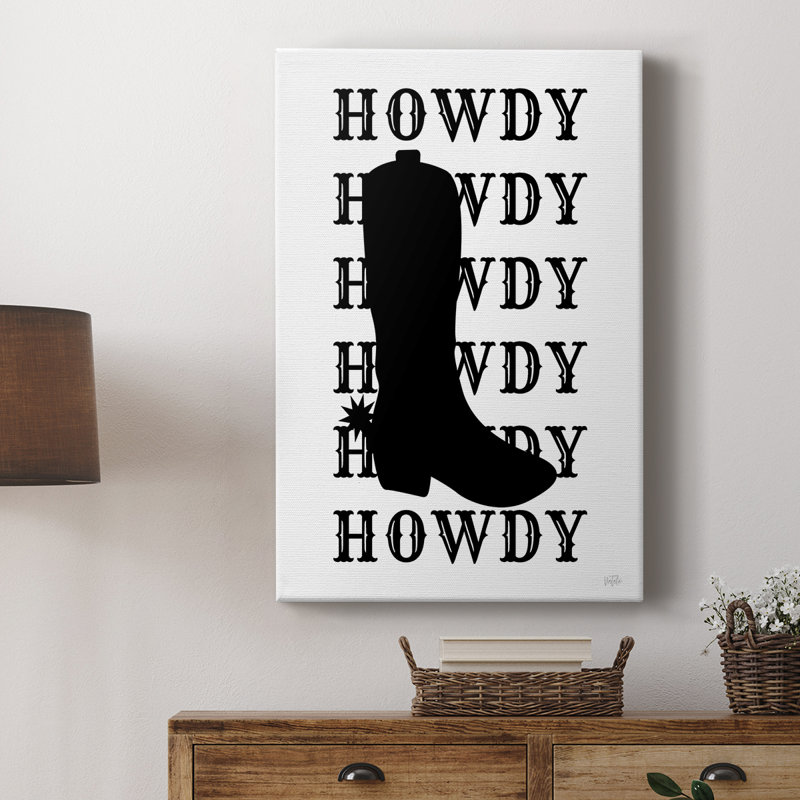 Howdy - Cavas enveloppés de galerie, H 27 po x l 18 po