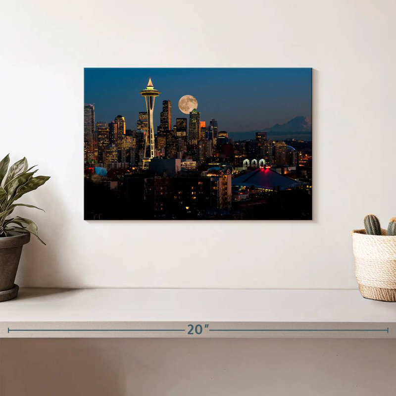 Ravi Seattle Moonrise, 8" H x 12" W