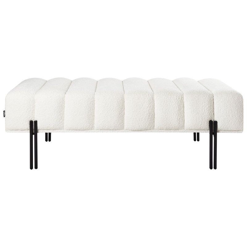 CAREY Chenille Upholstered Bench