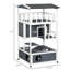 Maison pour chat d'extérieur en bois avec toit et portes de secours et condo et plateforme de saut-132923030-132923031
