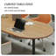 Table de conférence demi-cercle simple et créative en bois massif de 70,87 pouces-148879942