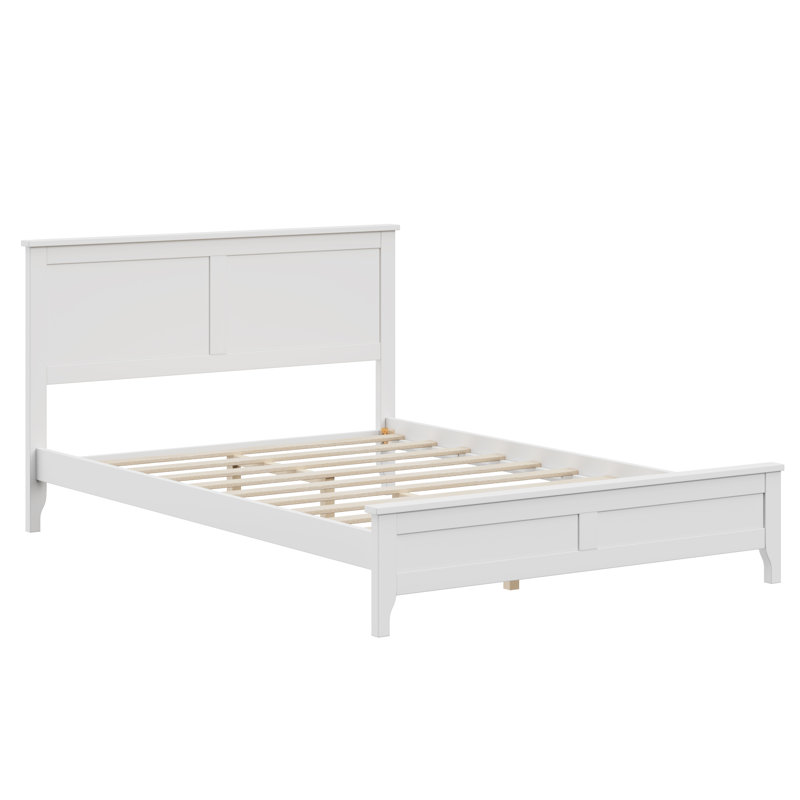 Lit plateforme moderne en bois massif avec construction en pin durable et assemblage facile, pour les chambres élégantes