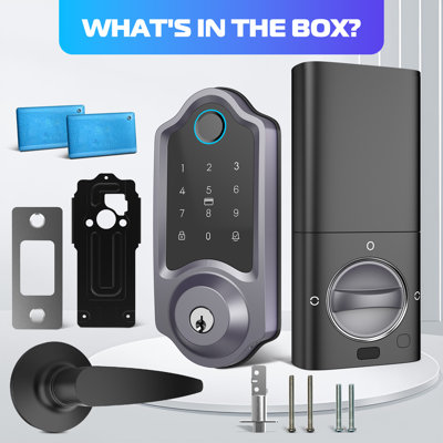 Smart Locks for Front Door, Built-in WiFi Deadbolt, App Remote Control, Touchscreen Keypad, 8 Months Battery