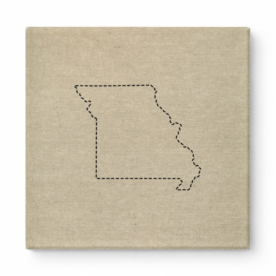 Missouri State Outline — Square Canvas Wall Art