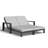 Hoyt Outdoor Metal Double Chaise Lounge-391299421-368735746