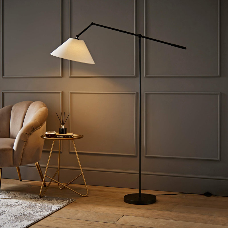 162cm Polished Arched Floor Lamp, Yes