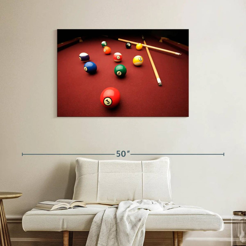 Senne, jeu de billard, H 26 po x l 39 po