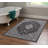 Breedlove Traditional Machine Woven Flatweave Black and Charcoal Area Rug with Non Skid Backing-31943130