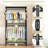 Rolling Clothes Rack, Clothes Rack With Wheels, 3 Tiers Adjustable Wire Shelving Clothes Rack With 2 Clothes Rails And Side Hooks, Freestanding Portable Closet Organizer
