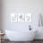 Abstract Flower Wall Art Flickering Floral Painting Pictures Decor Botanical Canvas Prints Modern Blue Bedroom Bathroom Decoration (Royal Blue)-1581340780