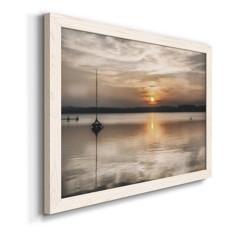 Doux coucher de soleil - Photographie de cadre photo sur toile, Blanc, H 31,5 po x l 23,5 po x P 1,5 po